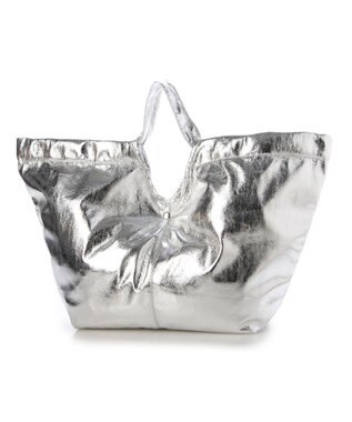 UNBILLION カシュカシュ cachecache / メタリックギャザーパッカブルトート シルバー