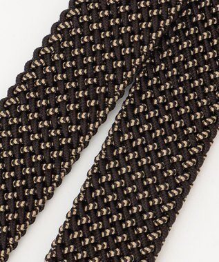 JOSEPH ABBOUD  【イタリア素材・ストレッチ・日本製】 ストレッチミックスメッシュ ベルト ダークブラウン系