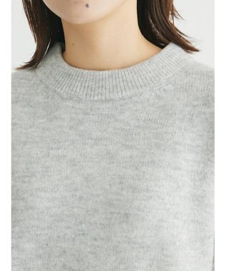 Green Parks ｆｕｗａっとメランジ前後差ニットプルオーバー Light Gray