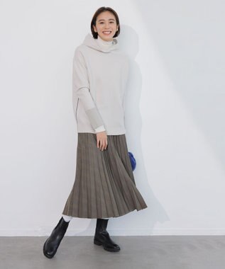 ANY 【14色展開/洗える】ウーリッシュ プリーツスカート ベージュ（グレンチェック）