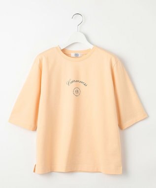J.PRESS LADIES カレッジロゴ Tシャツ ライトオレンジ系