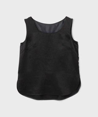 サテンノースリーブトップ