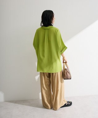 Green Parks 【WEB限定】開襟シアージャケット風シャツⅡ Green