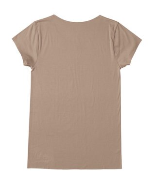 WACOAL MEN 【オーガニック綿混インナー】多機能を着る。綿の贅沢オーガニック フリーなカッティング（ネック・袖・裾）2分袖 GL5210 /ブロス バイ ワコールメン ベージュ