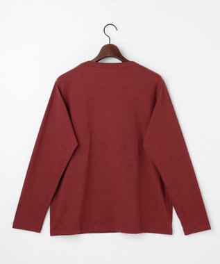 JOSEPH ABBOUD MOUNTAIN 【JAPANファブリック/吸水速乾】プレーティング天竺アウトドア Tシャツ ワイン系