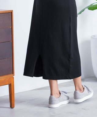 Tiaclasse 【2点セット】Wフェイスニットベスト＆ニットワンピース ブラック