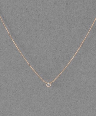 Phoebe 【金属アレルギー対応】シャインベゼルセッティングネックレス　シャンパンゴールド シャンパンゴールド