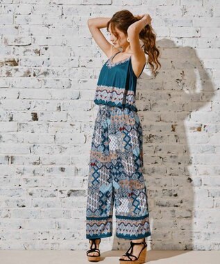 San-ai Resort（三愛水着楽園） ロングパンツセット水着　9M・11L　【Coral veil（コーラルヴェール）】 グリーン