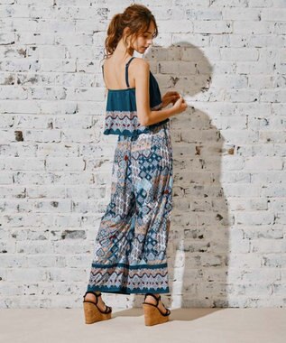 San-ai Resort（三愛水着楽園） ロングパンツセット水着　9M・11L　【Coral veil（コーラルヴェール）】 グリーン