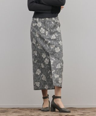 GRACE CONTINENTAL ボタニカルジャガードスカート