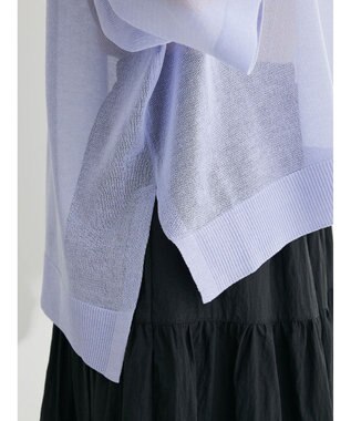 Green Parks シアーロゴニットプルオーバー Blue