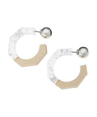 Green Parks ｅｖｅｒｙ　ｗａｌｋ．ウッドサークルピアス Natural