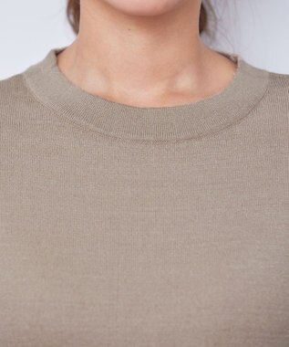 Tiaclasse 【2点セット】Wフェイスニットベスト＆ニットワンピース ベージュ