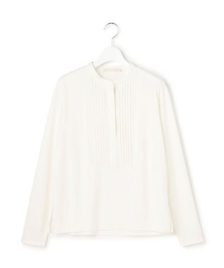 ICB L イージージョーゼット ピンタックカットソー オフホワイト