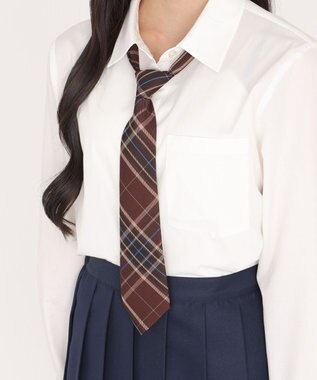 WEGO 【SCHOOLITEM】　チェックスクールネクタイ ブラウンチェック2
