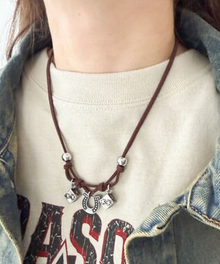 WEGO Lモチーフパーツコードネックレス 柄3