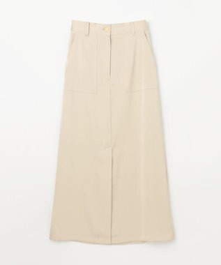 GRACE CONTINENTAL サテンストレートスカート ベージュ