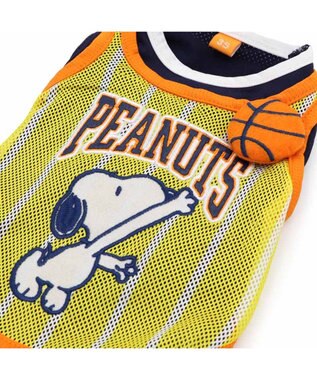 PET PARADISE スヌーピー バスケット Ｔシャツ 接触冷感《イエロー》 中型犬 大型犬 イエロー×ブラック