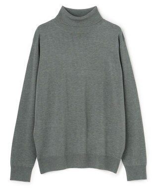 UNFILO MENS 【男女兼用】ソフトサーモ アンチピリングニット タートルネック チャコール