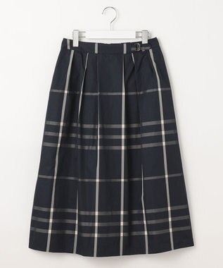 J.PRESS LADIES 【洗える】 メモリーウェザー チェック スカート ネイビー系3