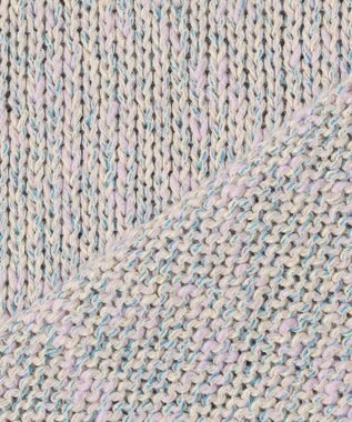 23区 【洗える】コットンルレックスリリー カラーニット ラベンダーミックス