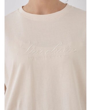 earth music&ecology ｓｔａｒ　ｃｌｕｓｔｅｒ　ロゴロンＴＥＥ Light Beige