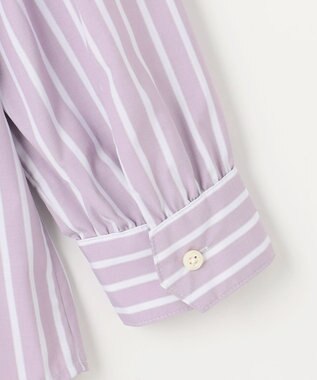 J.PRESS LADIES S エステネージュストライプ シャツ ブラウス ラベンダーストライプ系
