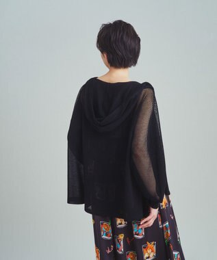 GRACE CONTINENTAL メッシュニットフーディー ブラック