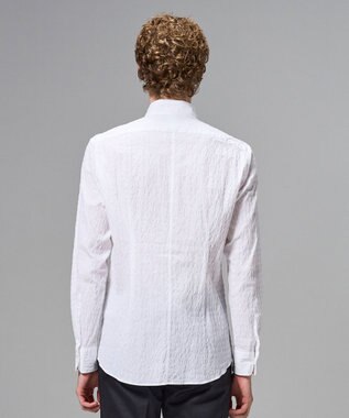 JOSEPH HOMME 新柄【オリジナル素材】ラティスジャガードストレッチ　ウィングカラーシャツ ホワイト系