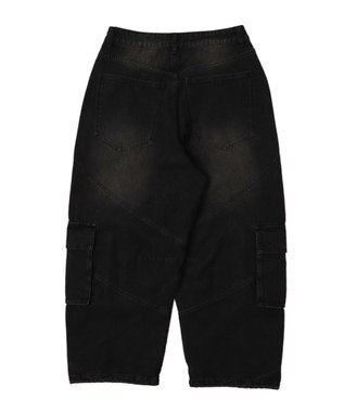 WEGO スウィッチングデニムカーゴパンツ デニムブラックソノタ