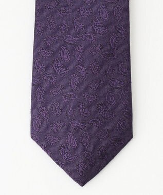 J.PRESS MEN 【J.PRESS 10PLY LUXURY SILK COLLECTION】ソリッドペイズリー ネクタイ パープル系