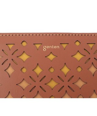 genten クアドリフォリオ 2つ折り財布 ブラウン