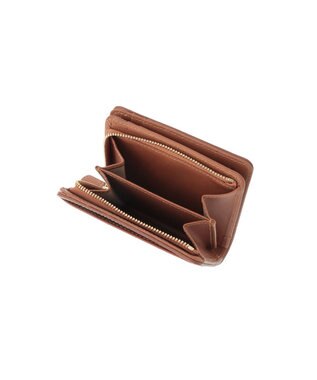 genten クアドリフォリオ 2つ折り財布 ブラウン