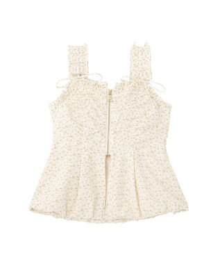 earth music&ecology フラワーペプラムビスチェ Ivory