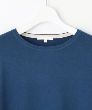 自由区 【セットアップ対応・洗える】レーヨンストレッチフレアスリーブ ニット リッツブルー系