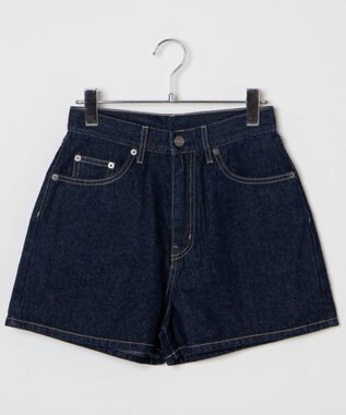 WEGO デニム台形ショートパンツ デニム濃色