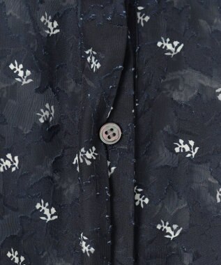 組曲 【WEB限定】フラワーボーダージャカードプリント ブラウス ネイビー系5