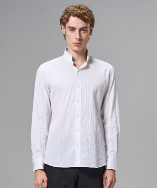 JOSEPH HOMME 新柄【オリジナル素材】ラティスジャガードストレッチ　ウィングカラーシャツ ホワイト系