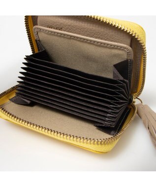 UNBILLION ペルケ perche / カラーコンビジャバラ・カードウォレット イエロー