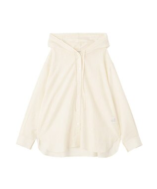 Green Parks シアーフードシャツ Ivory