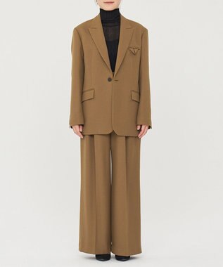 uncrave プレーンスーツ ワイドパンツ（uncrave WHITE） ブラウンカーキ