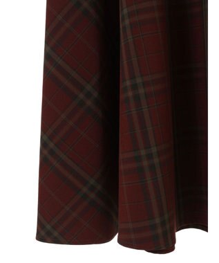 earth music&ecology バックレースアップチェックスカート Bordeaux