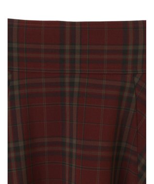 earth music&ecology バックレースアップチェックスカート Bordeaux