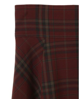 earth music&ecology バックレースアップチェックスカート Bordeaux