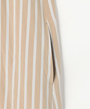 自由区 ビスコースナイロンドビーストライプ ワンピース ベージュ系