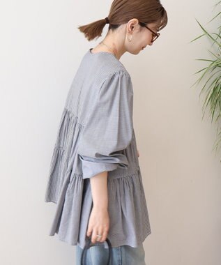 AMERICAN HOLIC 【先行予約】【WEB限定】ティアードギャザーブラウス Check