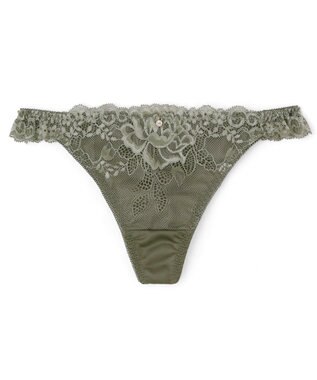 San-ai Resort（三愛水着楽園） 【northerly bra フィットシリーズ 谷間メイク】 カシュクールレースモールド Tバックショーツ M 【northerly】 カーキ