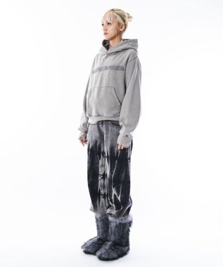 WEGO 【ユニセックス着用ITEM】コンパクトフィットロゴプルパーカー グレー