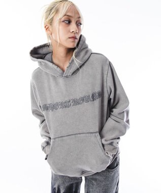 WEGO 【ユニセックス着用ITEM】コンパクトフィットロゴプルパーカー グレー