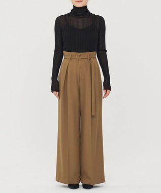 uncrave プレーンスーツ ワイドパンツ（uncrave WHITE） ブラウンカーキ